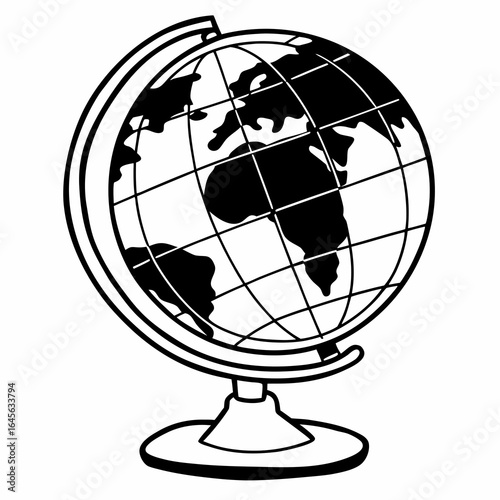 globe on white background
