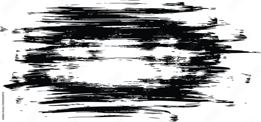 A dynamic black grunge brush stroke creates an abstract texture, perfect for adding a distressed, artistic, or messy background to various design projects. A dynamic black grunge brush stroke creates an abstract texture, perfect for adding a distressed, artistic, or messy background to various design projects.