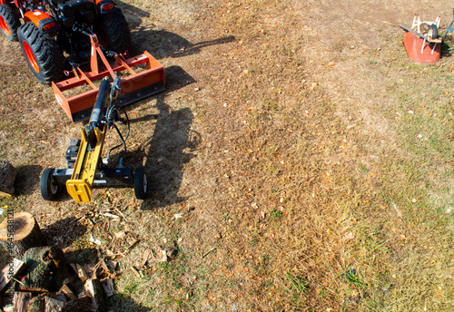 Wallpaper Mural Wood splitter on the farm Torontodigital.ca