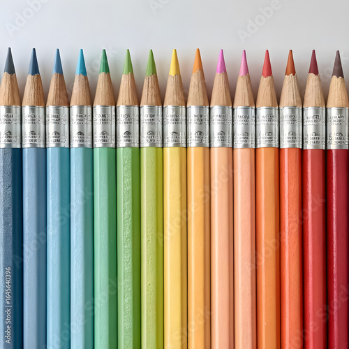 Wallpaper Mural Realistic clipart of colored pencils, separated by hue Torontodigital.ca