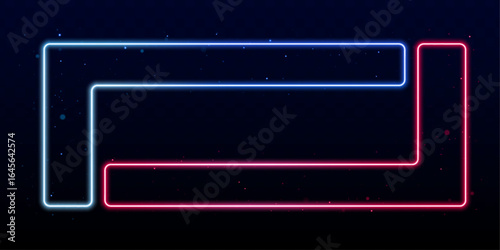 Bright gradient squares with neon outlines. Futuristic UI vector elements. Colorful geometric shapes set for digital designs.