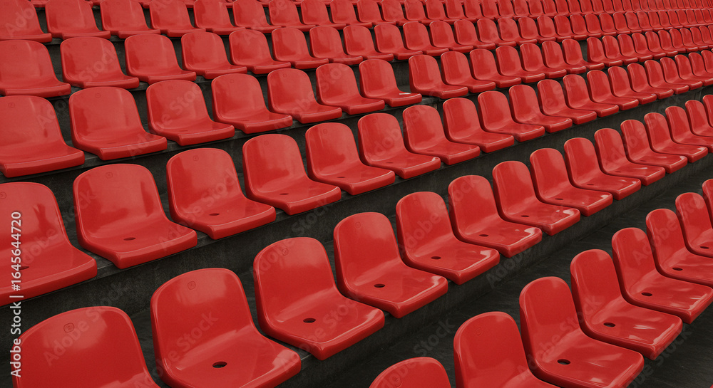 Fototapeta premium red seats in a stadium