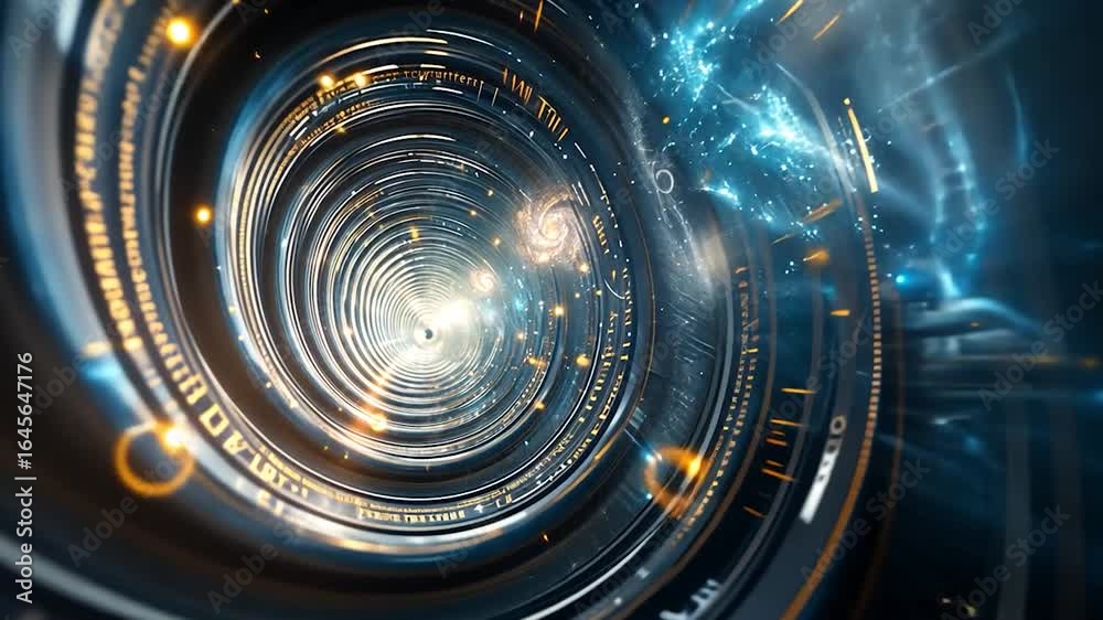 Exploring the concept of time travel through advanced machine technology visualization
