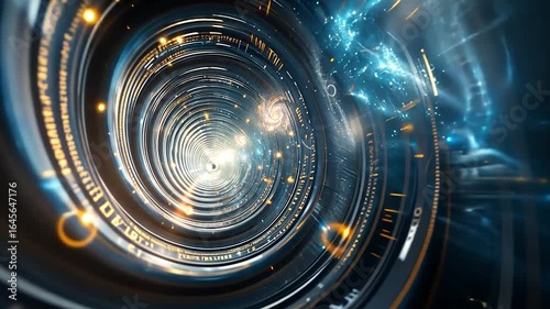 Exploring the concept of time travel through advanced machine technology visualization