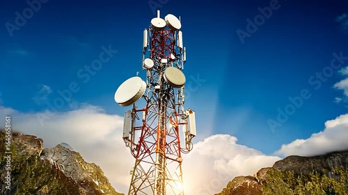 A tall telecommunication tower