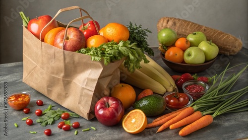 Brown Paper Bag of Fresh Pr...