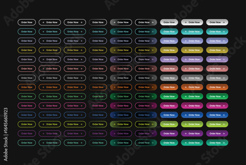 Order now button ui kit download free modern colorful cta button collection