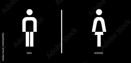 Popular Elegant Toilet Icon 1 Pack, Men and Women