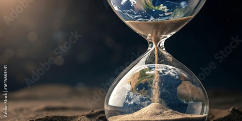 Hourglass Earth Time Runnin...