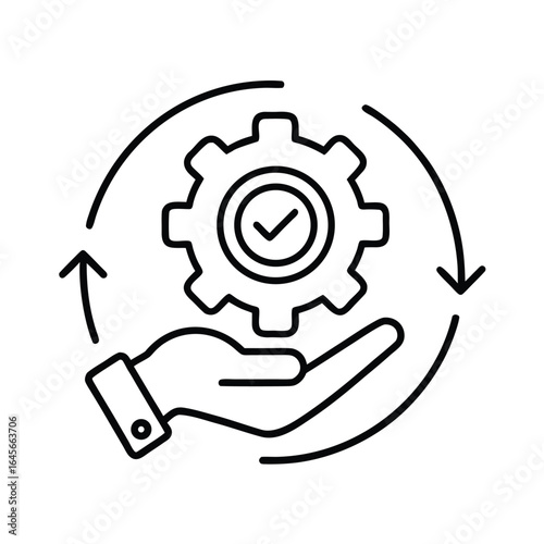 Managed Services & Process Automation with gear Icon
