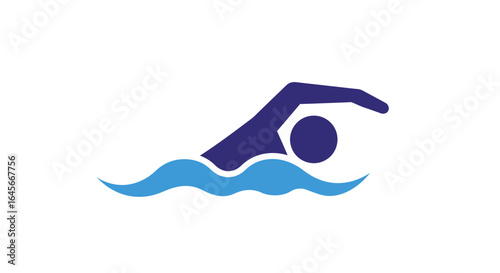 Dynamic swimmer gliding through water, a symbol of fitness, competition, and healthy lifestyle