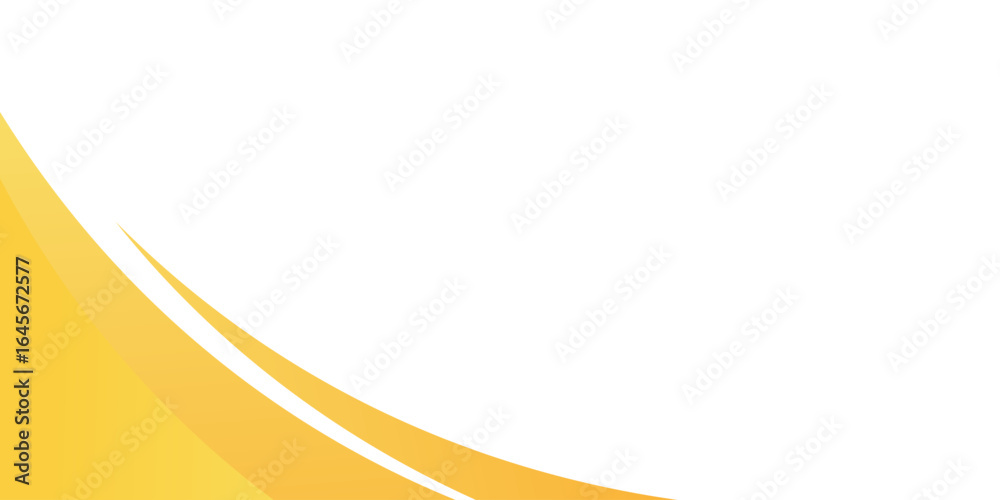 Obraz premium fluid yellow curve footer background. modern Vector Illustration