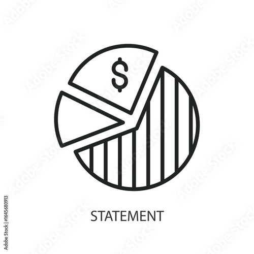Statement thin line vector icons.