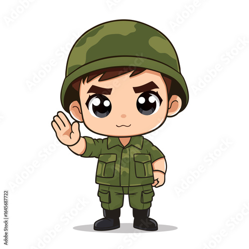 Vector of a soldier 