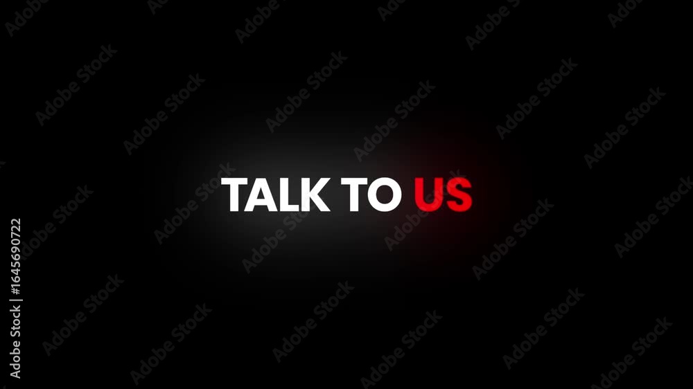 Talk to Us – 4K Particles Text Animation for Business Communication Talk to Us – 4K Particles Text Animation for Business Communication