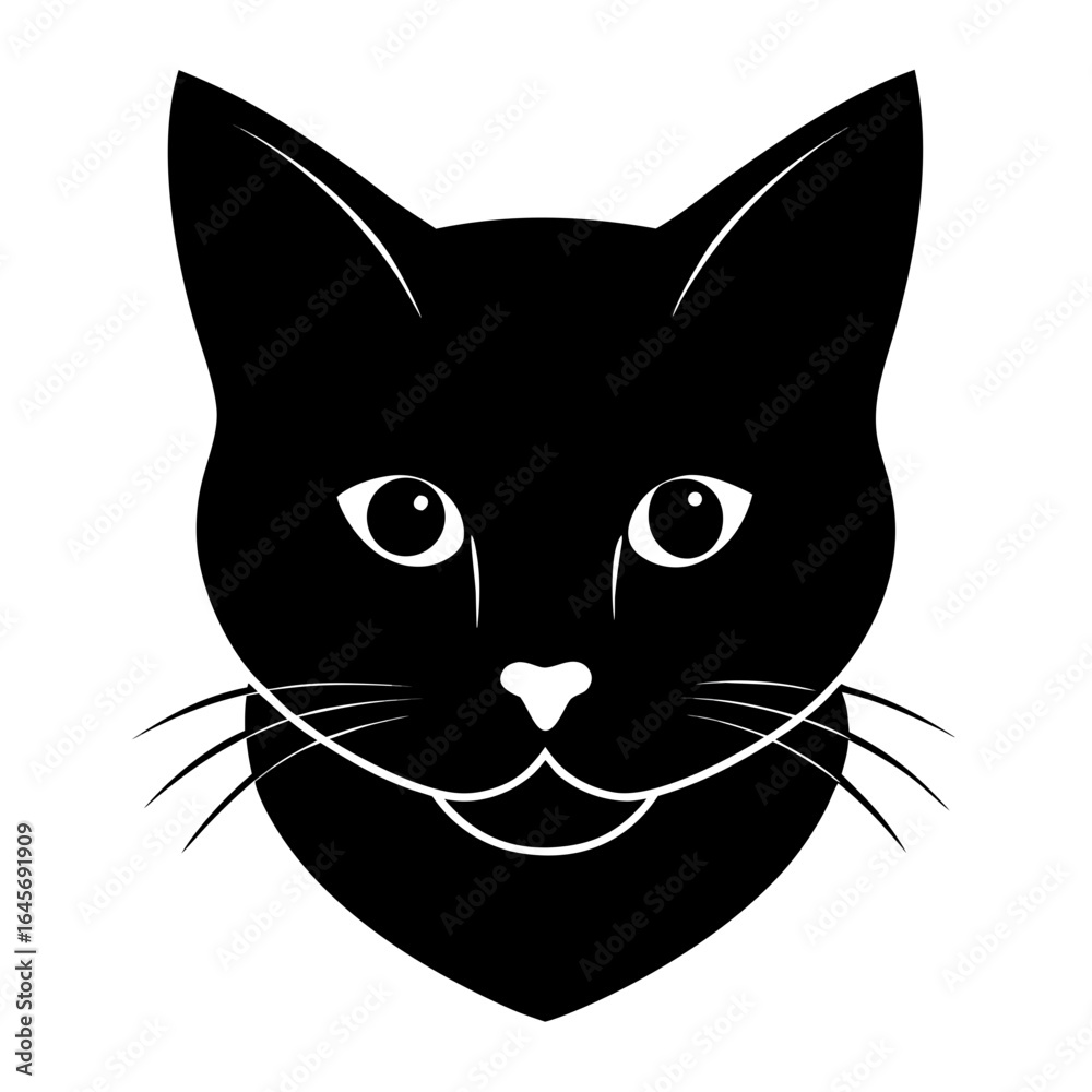 Obraz premium cat head silhouette