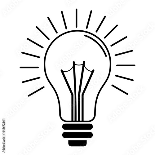 light bulb icon with transparent background