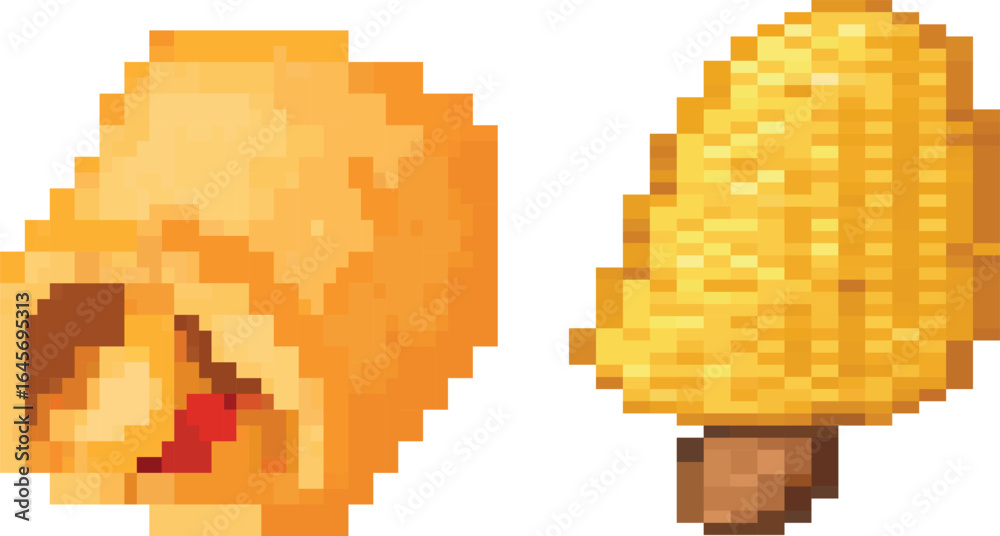 Obraz premium Apple Pie And Corn Sheet Pixel Art