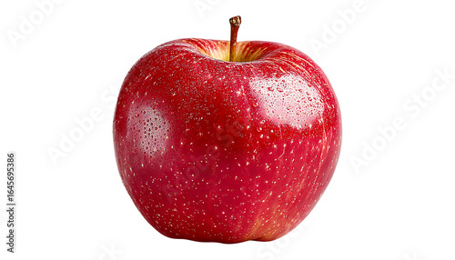 Side View of Fresh Apple, isolated on transparent background, PNG