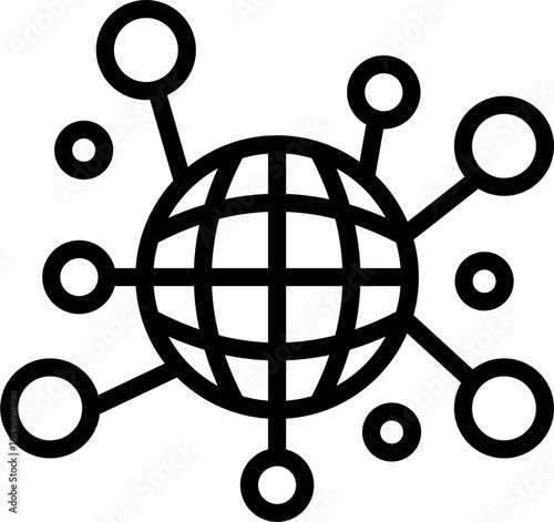 network icon related with simple icon for planning organizing and management 