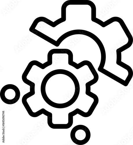 setting icon related with simple icon for planning organizing and management 