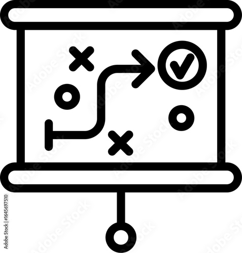 tactics icon related with simple icon for planning organizing and management 