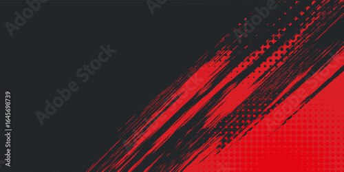 Background, contrast red and black color abstract template for business design. Technology style. You can use it for advertising, sports posters, templates, business presentations. Vector illustration