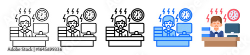 Workload Balance Icon In 5 Different Styles Set Collection