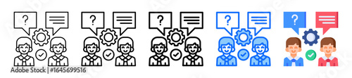 Clarrification Icon In 5 Different Styles Set Collection