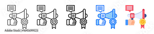 Promotion Criteria Icon In 5 Different Styles Set Collection