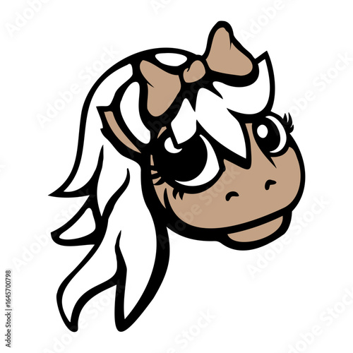 Horse girl female cute pretty bow woman sweet cool