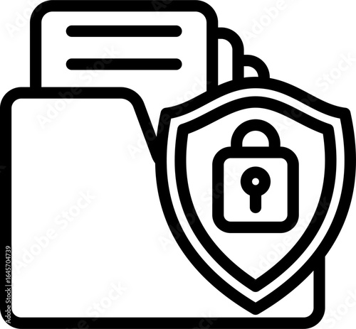 security icon related with simple icon for planning organizing and management 