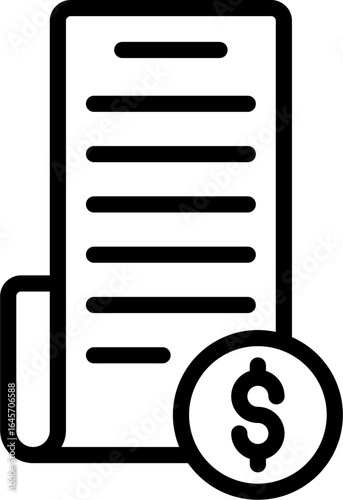 invoice icon related with simple icon for planning organizing and management 