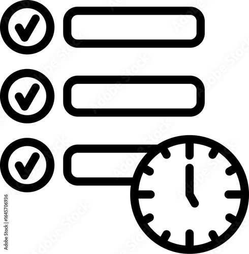 time management icon related with simple icon for planning organizing and management 