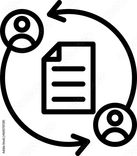 sharing icon related with simple icon for planning organizing and management 