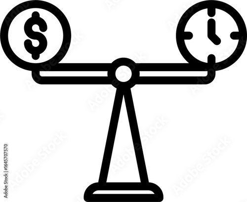balance icon related with simple icon for planning organizing and management 