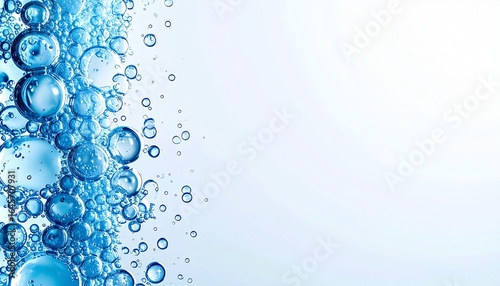 ウォーターバブルの縦列と広いコピースペース
