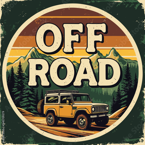 off road t-shirt vector design illustration