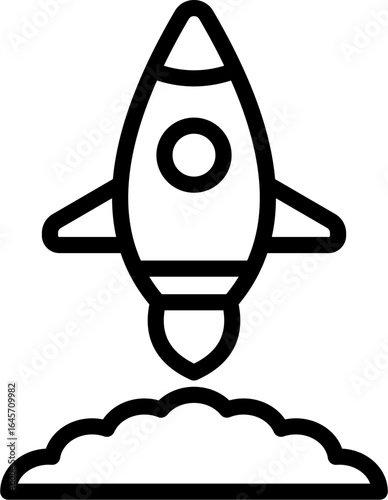 launch icon related with simple icon for planning organizing and management 