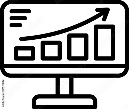 growth icon related with simple icon for planning organizing and management 