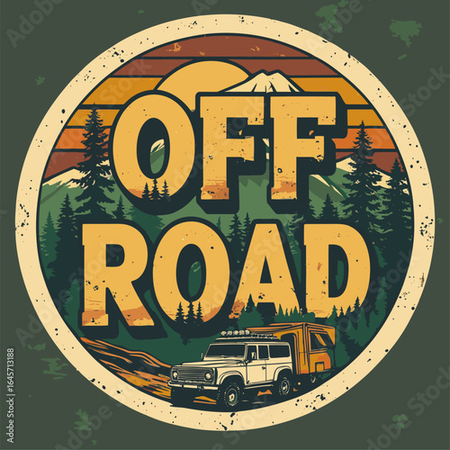 off road t-shirt vector design illustration