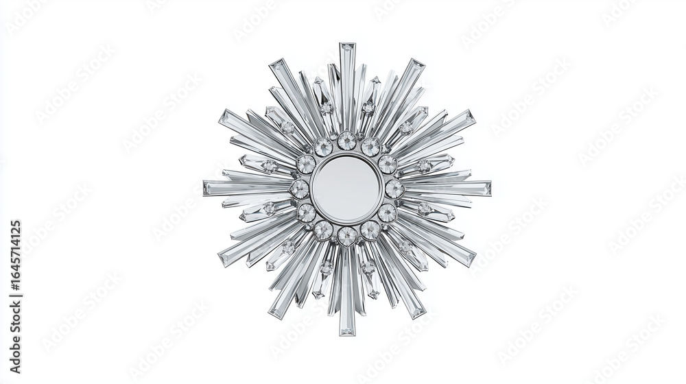 Obraz premium Glamorous starburst mirror wall decor decorative accent mirror for living room bedroom and entryway