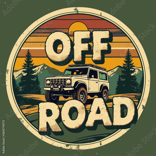 off road t-shirt vector design illustration