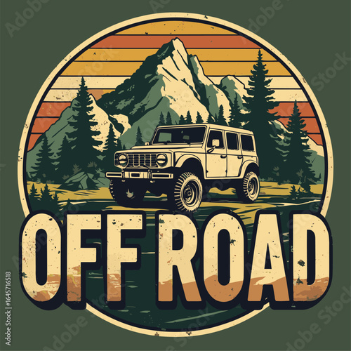 off road t-shirt vector design illustration