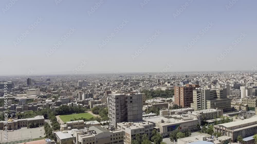Tehran city skyline showing streets in a summer afternoon day Tehran city skyline showing streets in a summer afternoon day