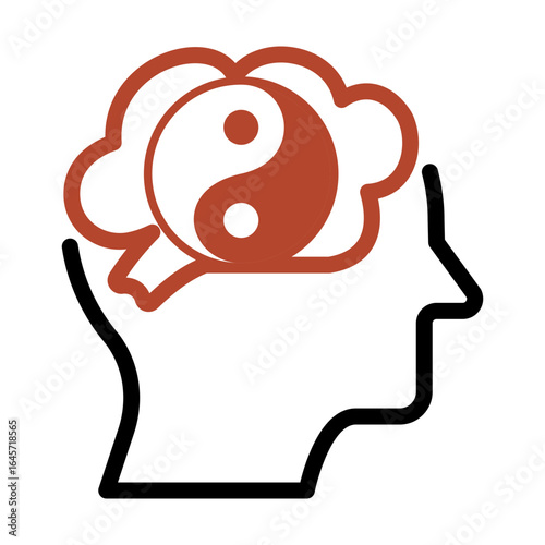 Yin Yang Mental Health Awareness Concept