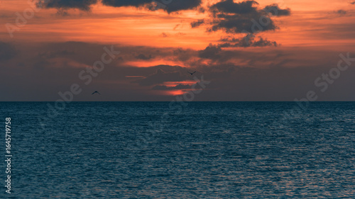 sunset over the sea