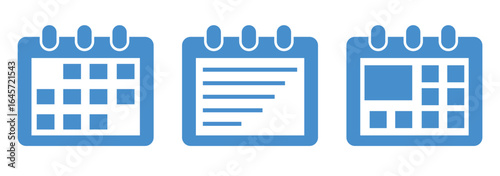 Calendar icon set. Calendar symbol. Calendar and Planner Icons . Time, Star, Add Date, and Event Symbols in Flat Style.