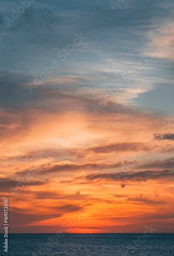 sunset over the sea