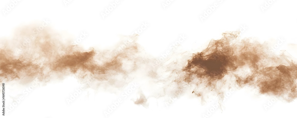 Fototapeta premium Light brown fog on a white background, simple and clean, with blank space at the top of the screen, 